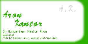 aron kantor business card